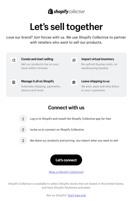 Let’s Sell Together With Shopify Collective