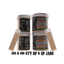 Load image into Gallery viewer, BiteMyWood Unflavored High Quality USA Birchwood Toothpicks in Plastic Tube Or Jars - 2 Sizes Available
