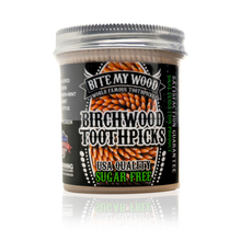 Load image into Gallery viewer, BiteMyWood Unflavored High Quality USA Birchwood Toothpicks in Plastic Tube Or Jars - 2 Sizes Available
