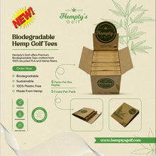 Load image into Gallery viewer, Hempty&#39;s Golf® 5 Pack Hemp Golf Tees &amp; BiteMyWood 21 Bag 5 Toothpick Pack The Ultimate Golfer Tool Pack
