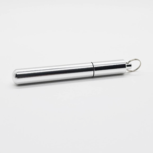 Portable Toothpick Holders – Keychain with Screw Cap in Aluminum & Wood Designs