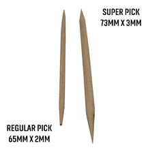 Load image into Gallery viewer, Birchwood Double Point Oversized Toothpicks In Master Case Cardboard Box 20x1600
