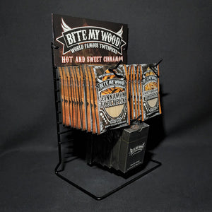 BiteMyWood 2 Hook Metal Store Display Stand With Card Holder